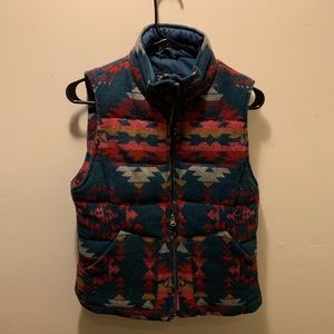 American eagle multicolor Aztec vest size small